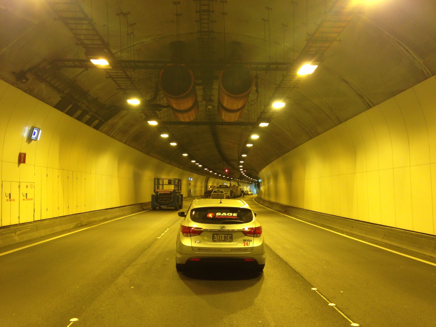 Heysen Tunnel with service vehicel