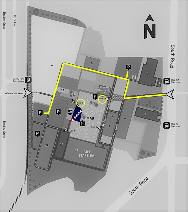 SAGE Automation Tonsley Parking Instructions