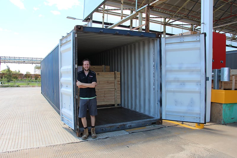 Team Leader David Hobbs closes the door on 162 IPMS control panels bound for Spain.Web