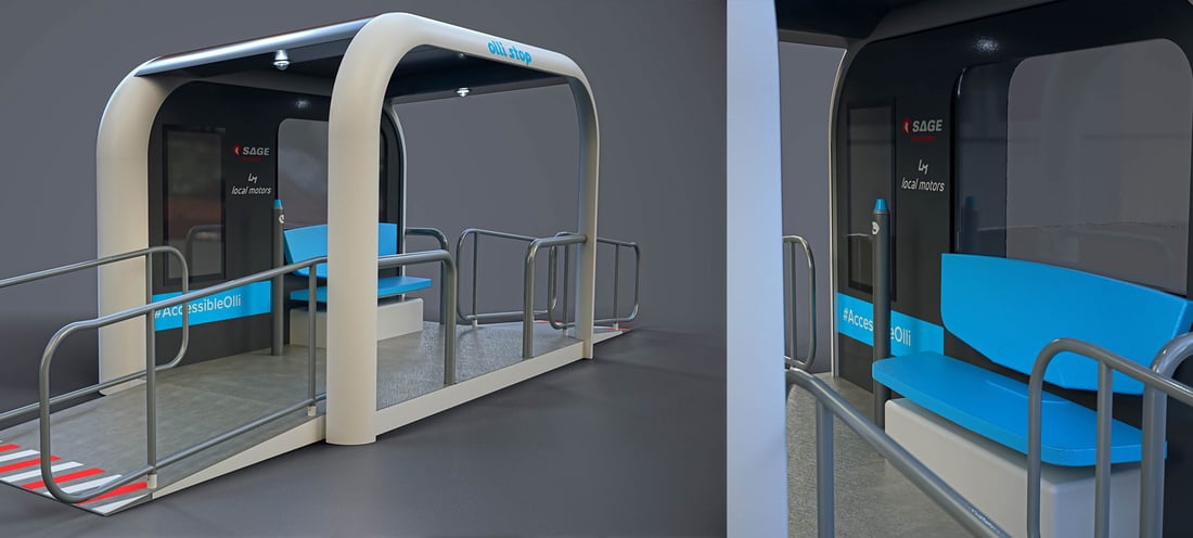 Smart shuttle OlliStop makes transport accessible