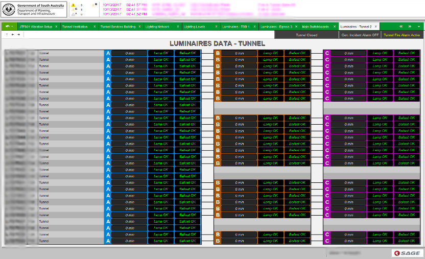 7 LED Luminaries data-BLUR