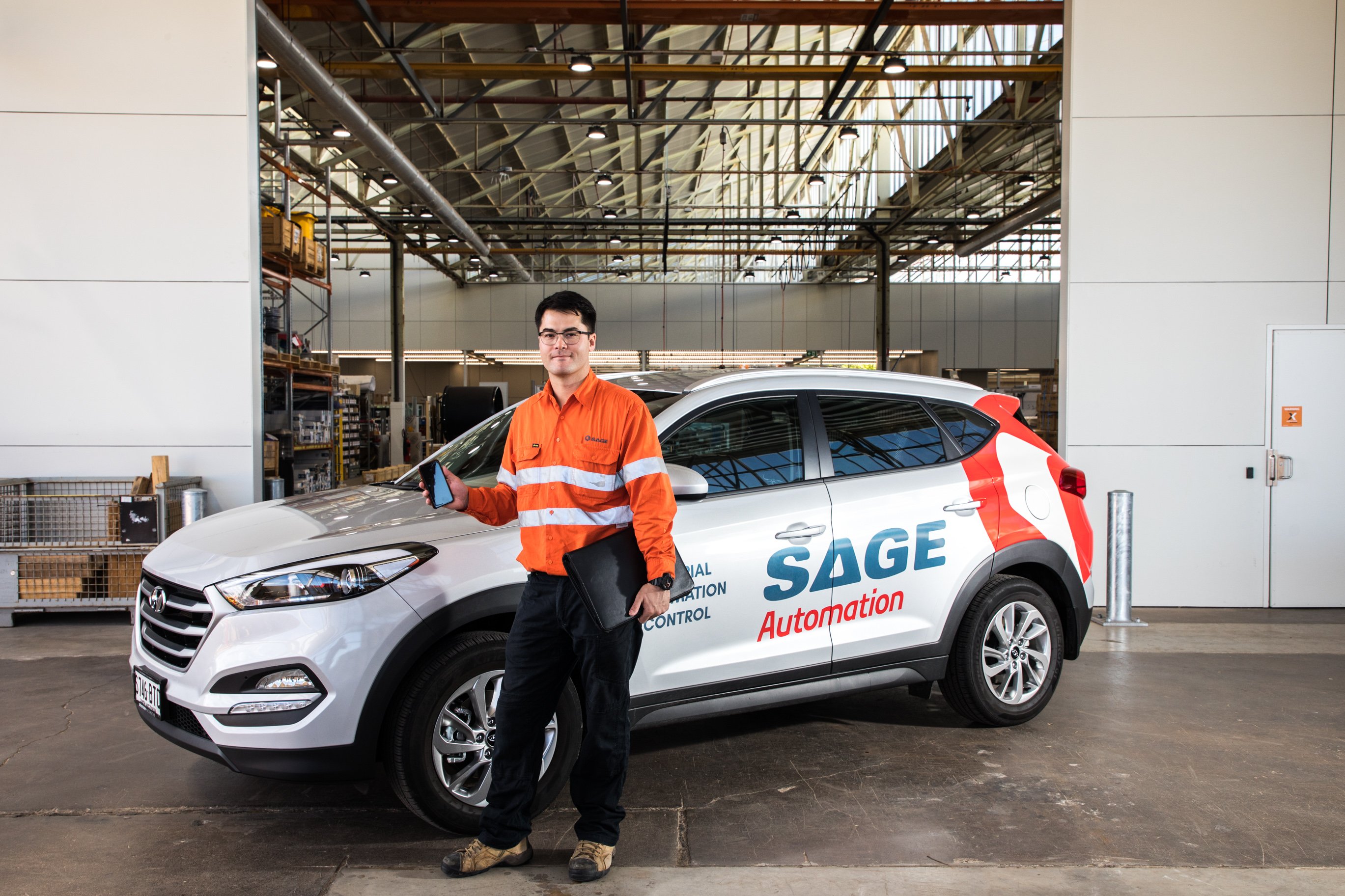 SAGE Service Tech and Vehicle