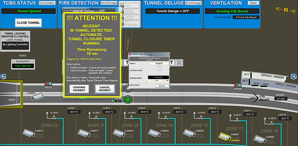 4 camera incident detection screen