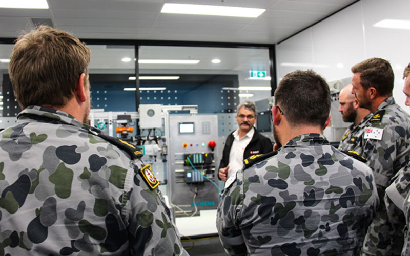 Destroyer Enterprise visits SAGE's advanced manufacturing centre