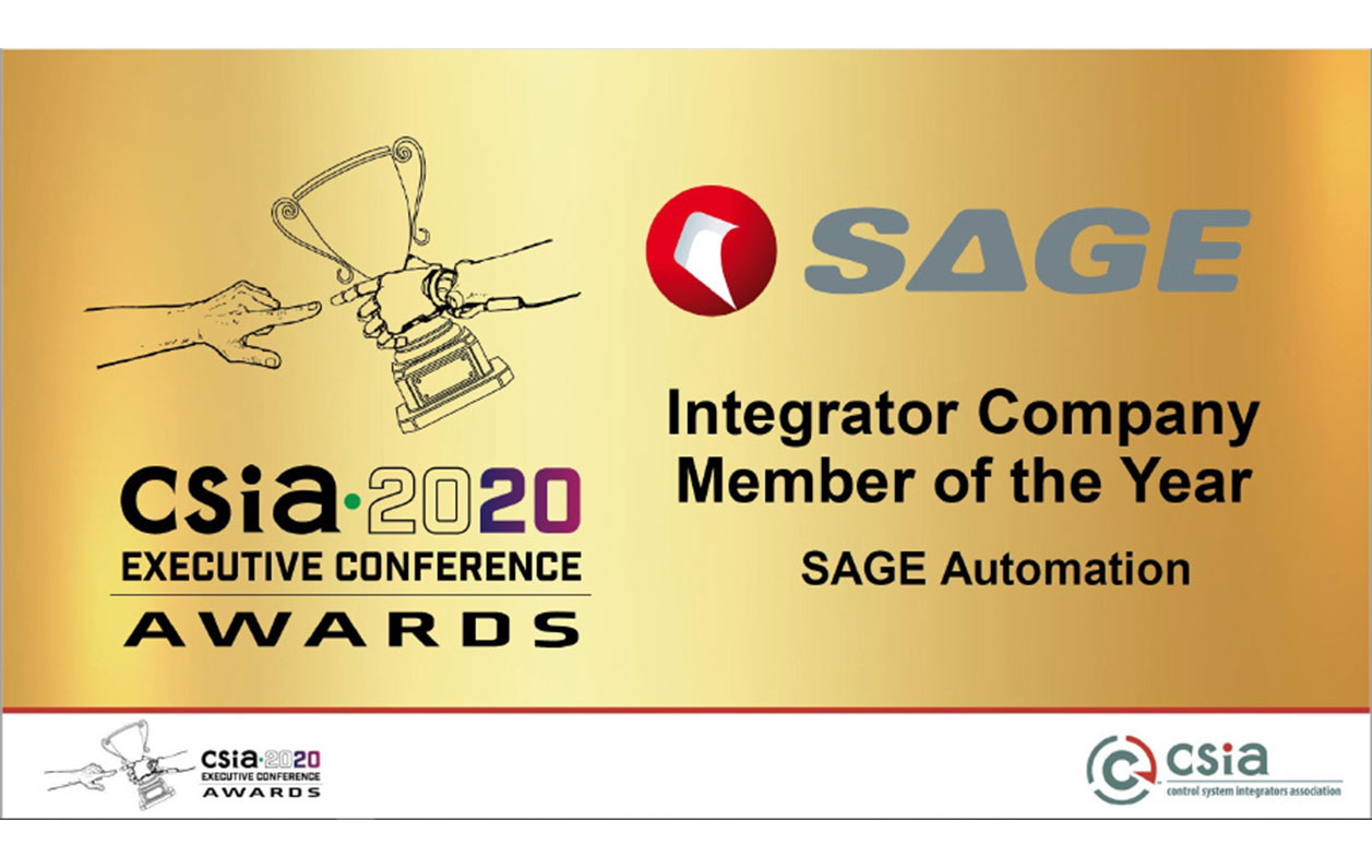 SAGE Automation named CSIA’s Integrator Member of The Year